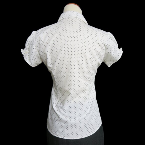 Polka Dot Short Sleeve Blouse - Picture 7 of 10